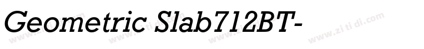 Geometric Slab712BT字体转换
